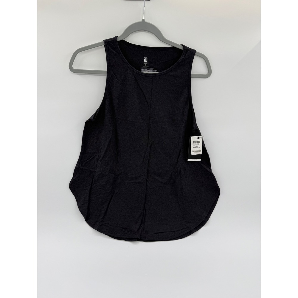 Ideology Womens Performance Tank Top Black Charcoal Heather UPF 50+ Small NWT